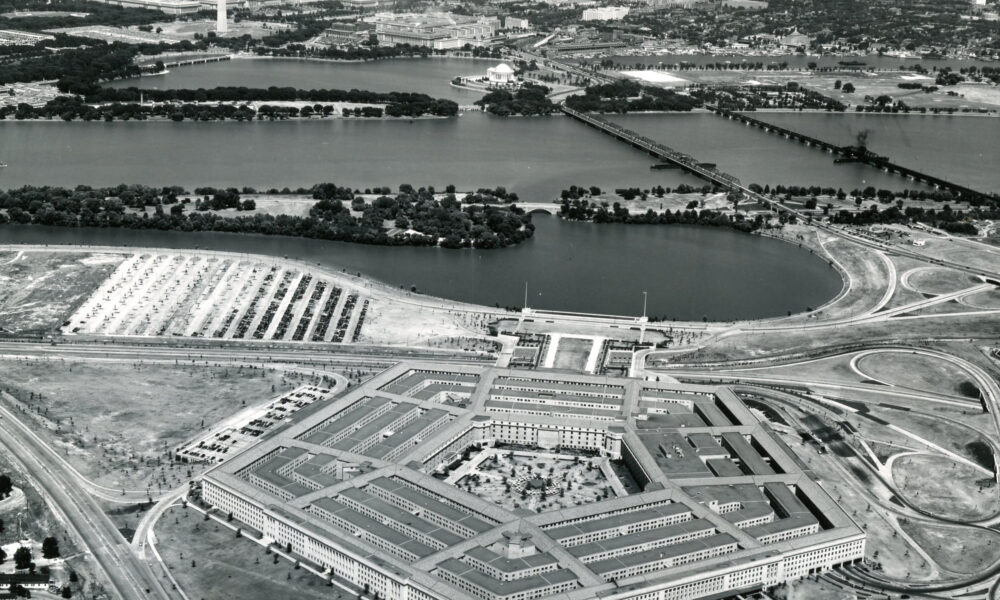 The Pentagon with National Mall across the river