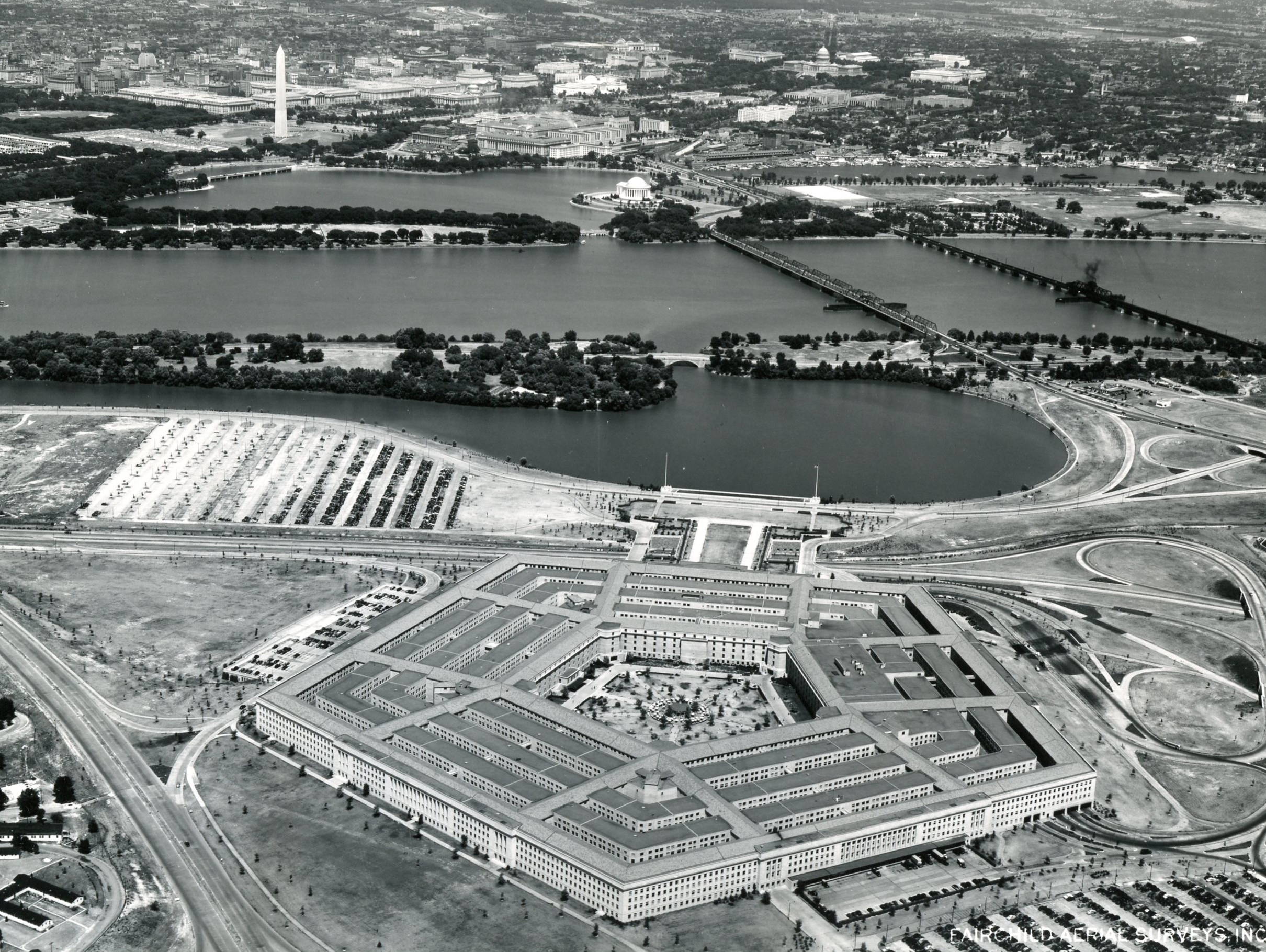 The Pentagon with National Mall across the river