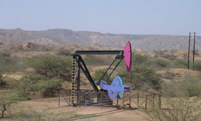 oil well pump symbol of energy transition
