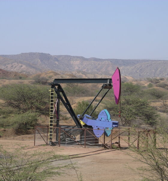 oil well pump symbol of energy transition