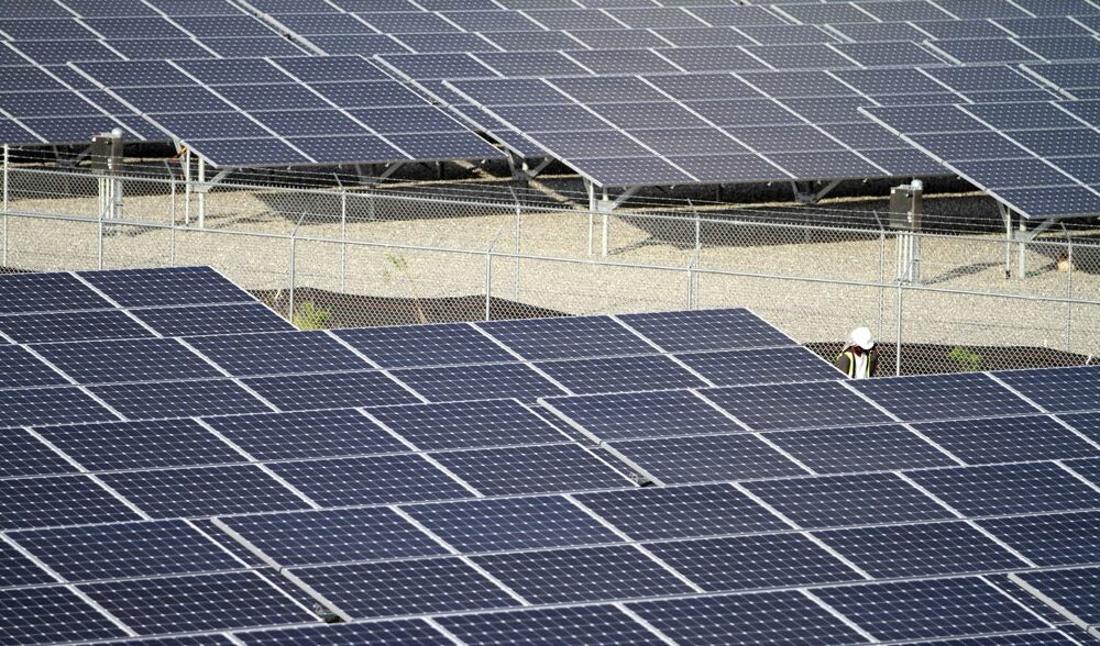 Solar farm - an example of green energy