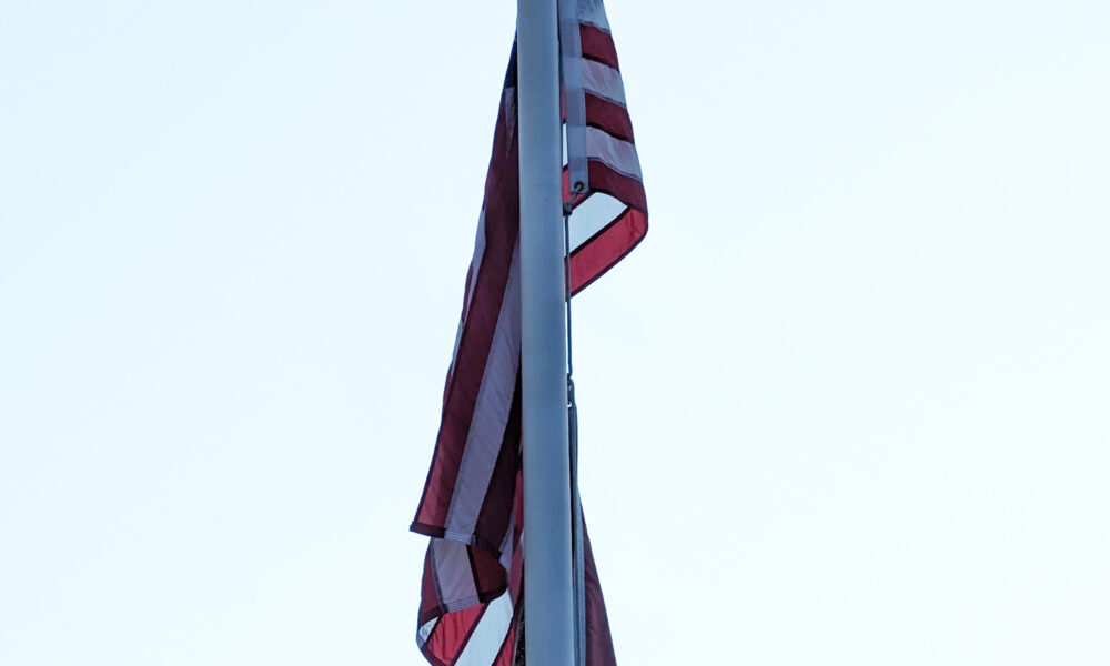 Flag in calm, symbol of Americans