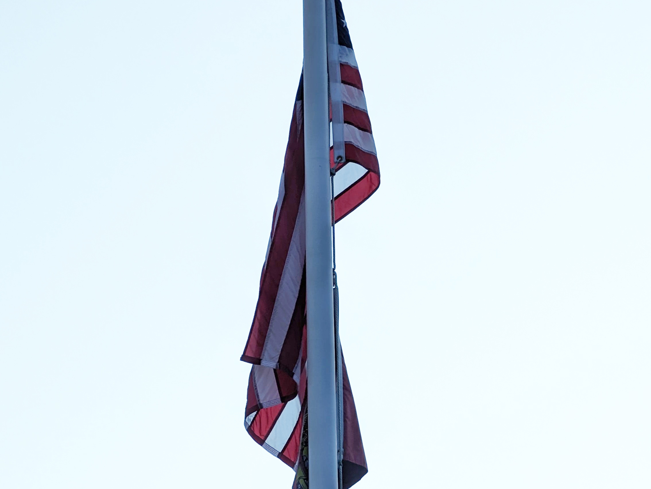 Flag in calm, symbol of Americans
