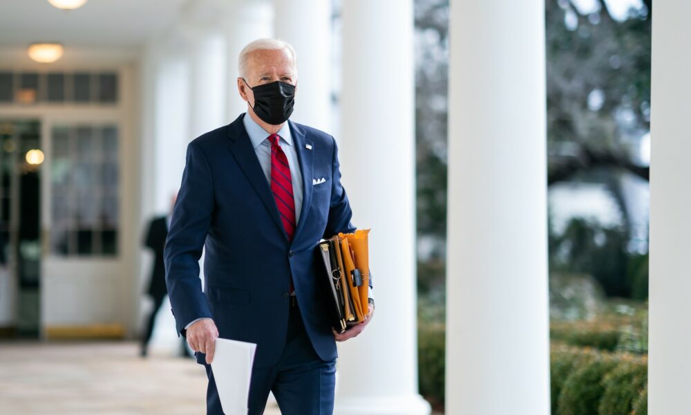Joe Biden masked up harms America