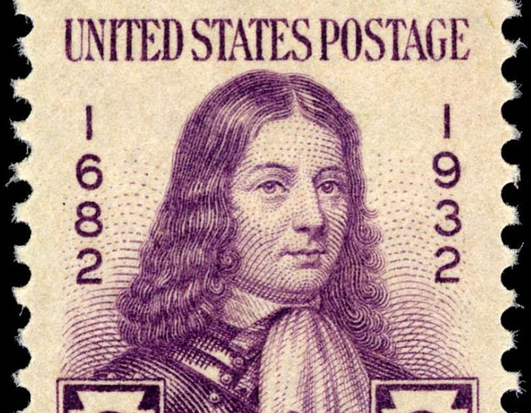 William Penn, founder of Pennsylvania, on a 1932 commemorative stamp