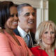 Barack Obama and Michelle Obama with Jill Biden