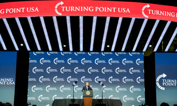 Donald Trump at Turning Point USA, the Charlie Kirk organization