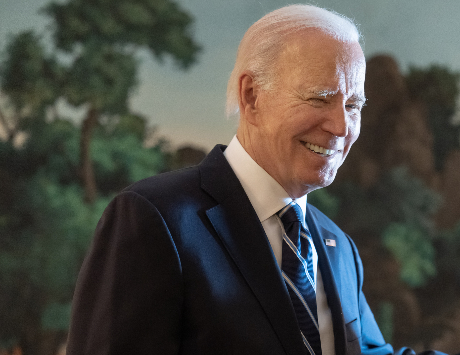 Grinning Joe Biden with trees in background does not satisfy young voters