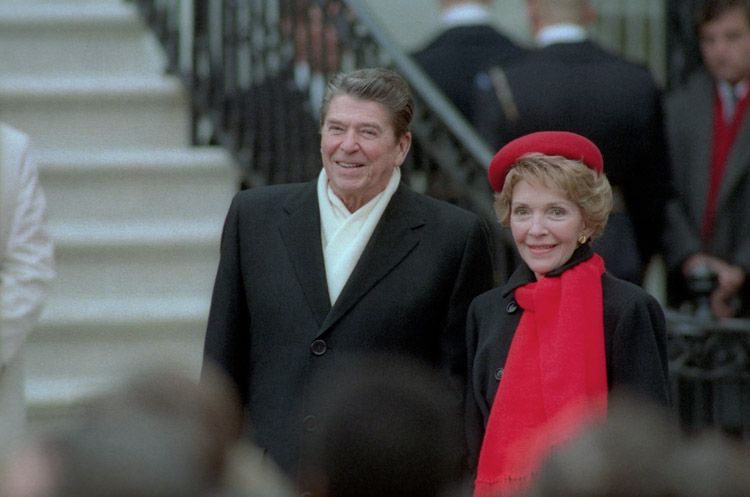 Ronald Reagan and wife Nancy Reagan