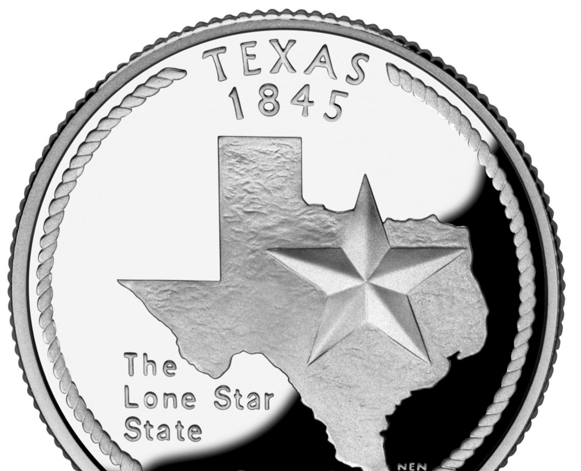Texas quarter reverse