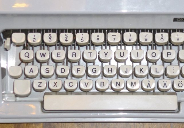 Typewriter keyboard, symbol of journalism