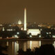 Washington D.C. at night looking toward the Washington Monument and the Capitol - a center of power