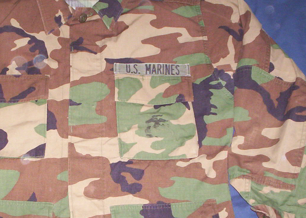 U.S. Marine camouflage fatigues