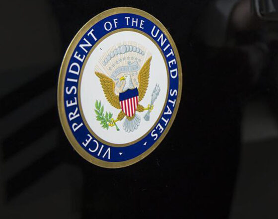 Seal of the Vice President at an oblique angle