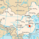 China map highlighting Wuhan