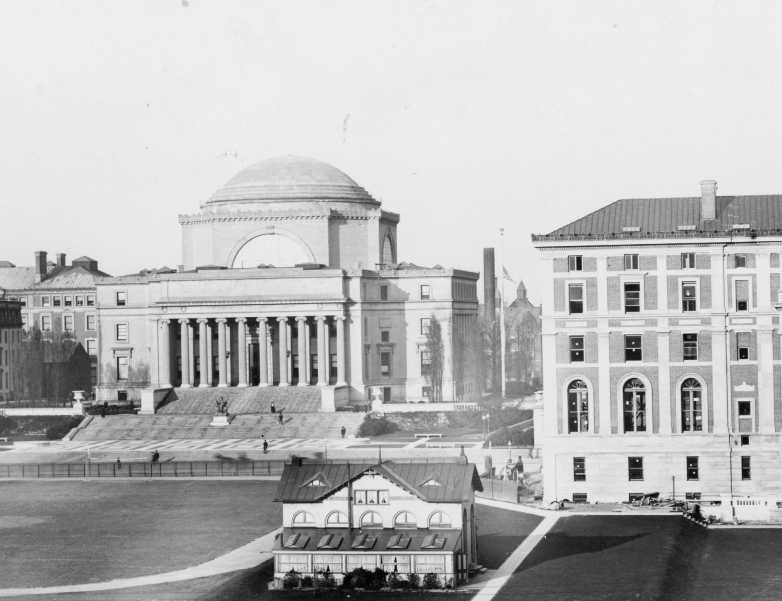 Columbia University library and neighboring buildings