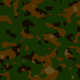 Dark red, green and yellow camouflage fatigue pattern