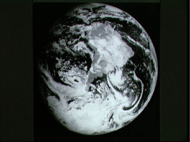 Earth satellite view with South America in foreground