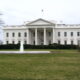 White House, front, under overcast sky
