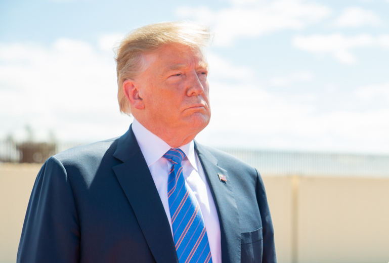 Former President Donald J. Trump visits the Mexican border