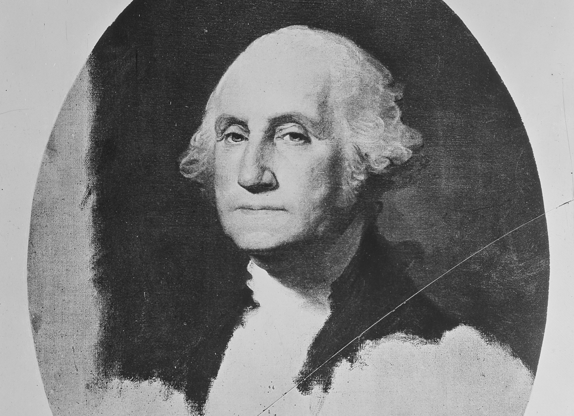 George Washington in oval portrait warned against foreign entanglements like american globalism