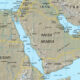 Middle East, political entities - Egypt, Sudan, Saudi Arabia, Yemen, Eritrea, Djibouti, Iran, Iraq, Jordan, and Israel