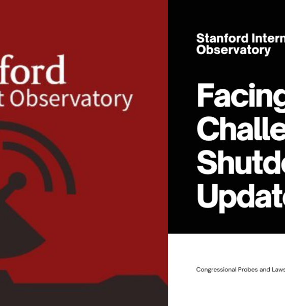Stanford Internet Observatory shutting down?