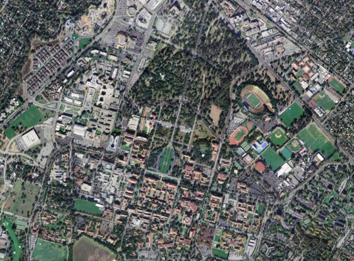 Stanford University aerial view