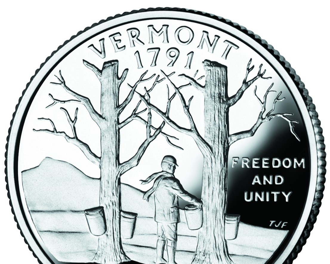 Vermont quarter reverse