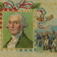 George Washington color postage stamp