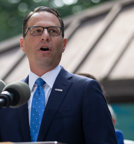 Governor Josh Shapiro of Pennsylvania addresses a crowd