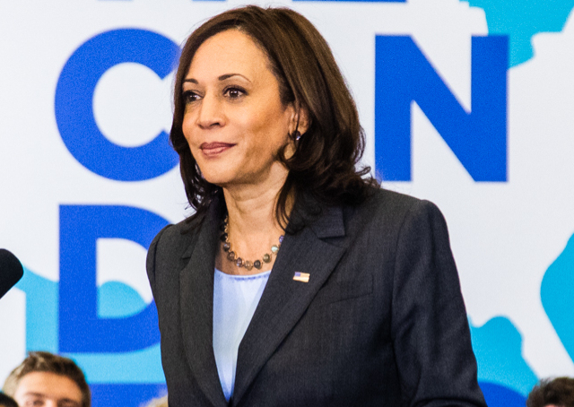Kamala Harris speaks at an apparent campaign event