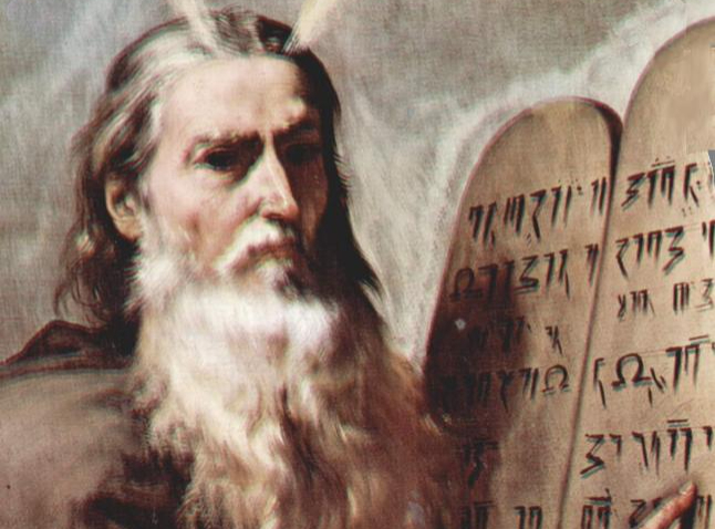Moses and the Ten Commandments Tablets by Jusepe di Ribera