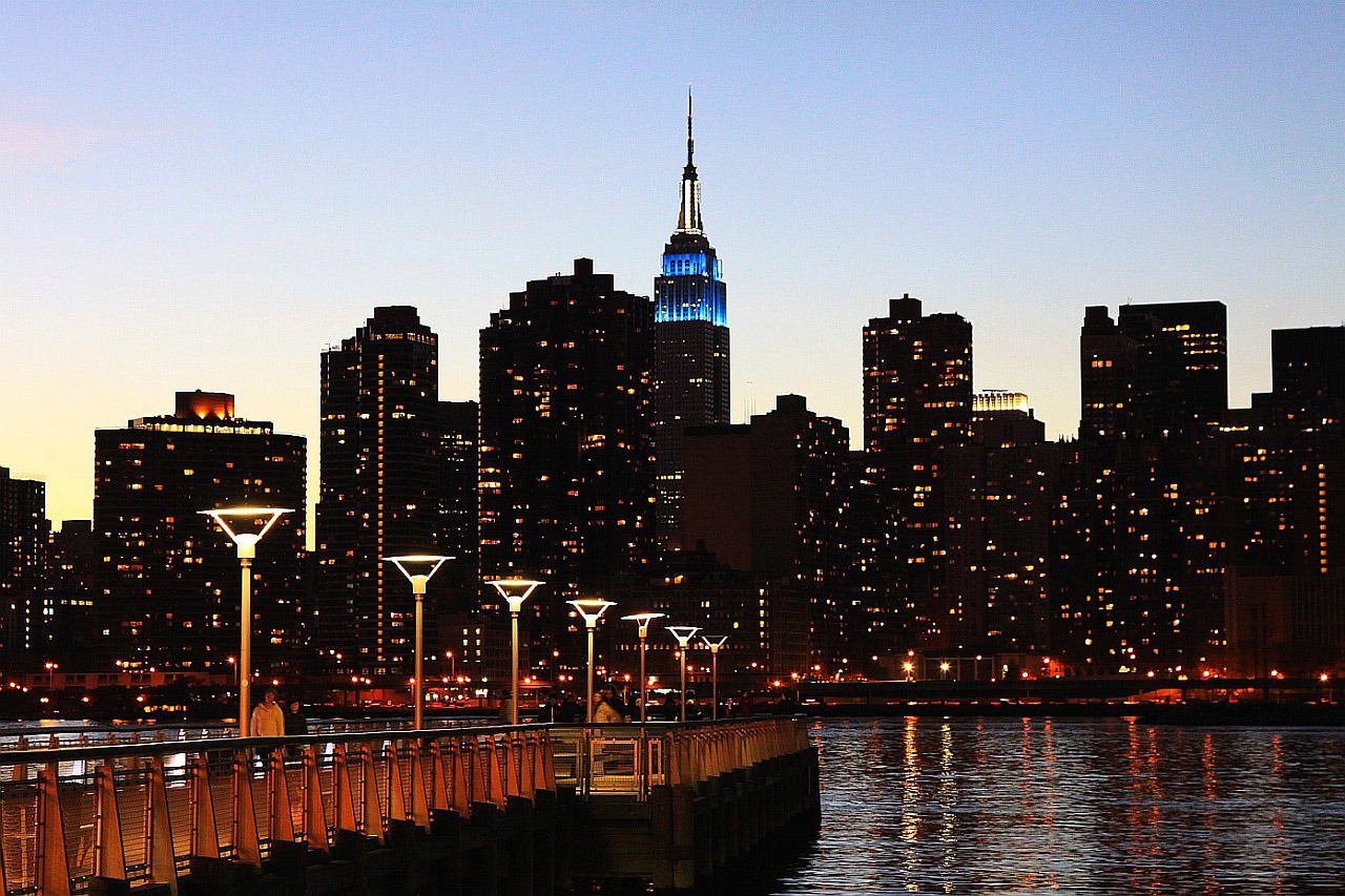 New York City skyline (post-September 11, 2001) showing Empire State Building