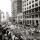 Victory parade in Houston, Texas, mainly medics, after World War One, photo by Cecil Thompson