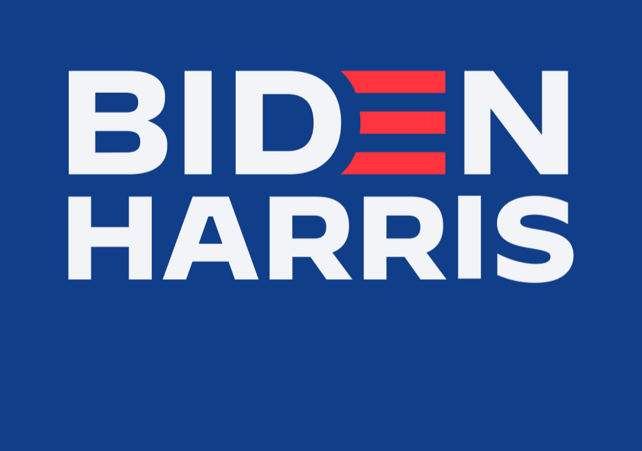 Biden Harris campaign banner recycled from 2020 before the dropout