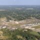 Butler, Pennsylvania, wide aerial view, on July 13, 2024, the day of the attempted assassination of Donald Trump