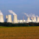 Dukovany nuclear power plant showing cooling towers