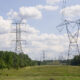 High-tension electricity towers and lines