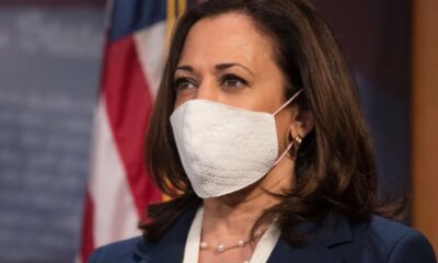 Kamala Harris as Senator left front angle with mask