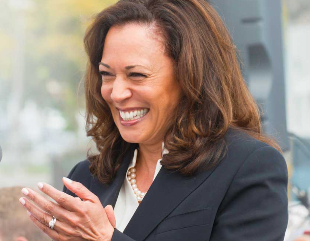 Kamala Harris grins and cackles