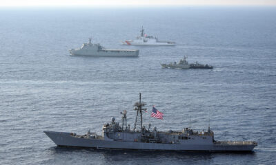 US Navy, Indonesia Navy and US Coast Guard ships taking part in Cooperation Afloat Readiness And Training (CARAT) exercises in 2012