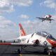 T-45 Goshawk jet trainers landing aboard USS Theodore Roosevelt CVN 71