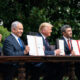 Abraham Accords, with signatures, including Donald Trump and Benjamin Netanyahu