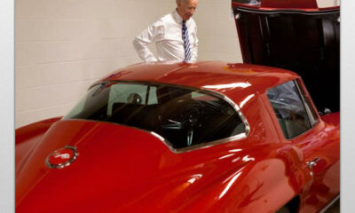 Joe Biden with a Chevrolet Corvette in a garage - 2013 #ImaVetteGuy