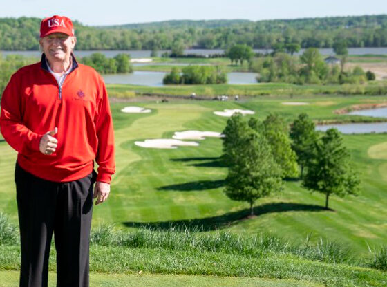 Donald Trump at one of his golf courses