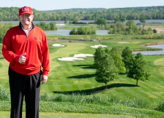 Donald Trump at one of his golf courses