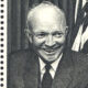 President Dwight D Eisenhower on a postage stamp