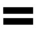 The equals sign in mathematics, used also as a leftist virtue symbol