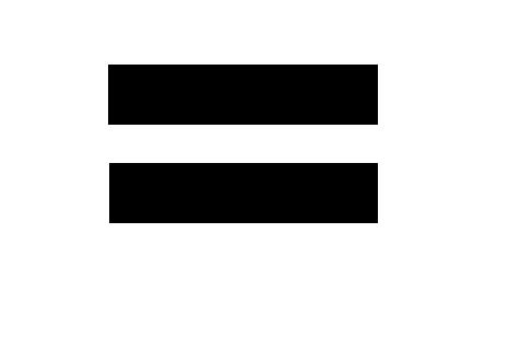 The equals sign in mathematics, used also as a leftist virtue symbol